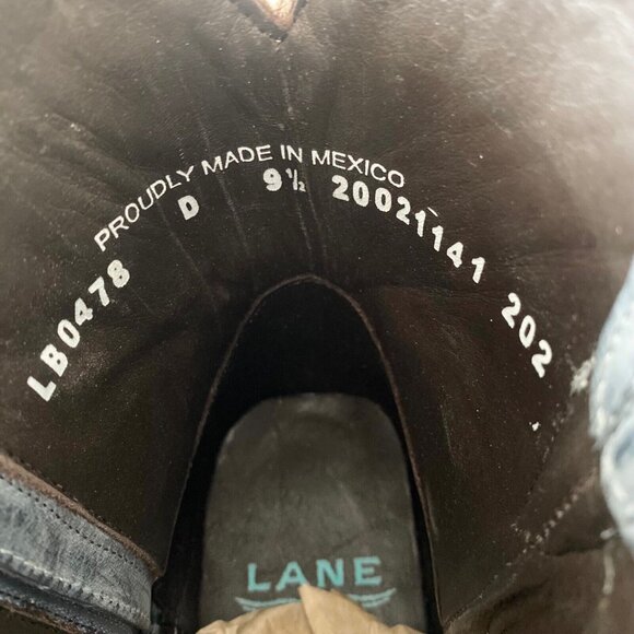 Lane Women's Blue and White Ankle Boots - Picture 9 of 12